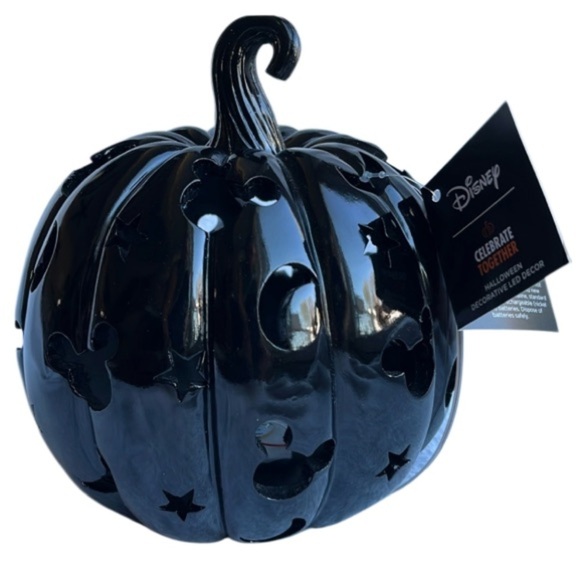 NEW 🎃 Mickey Pumpkin Decor with Color Changing LED Lights Black - Picture 1 of 10
